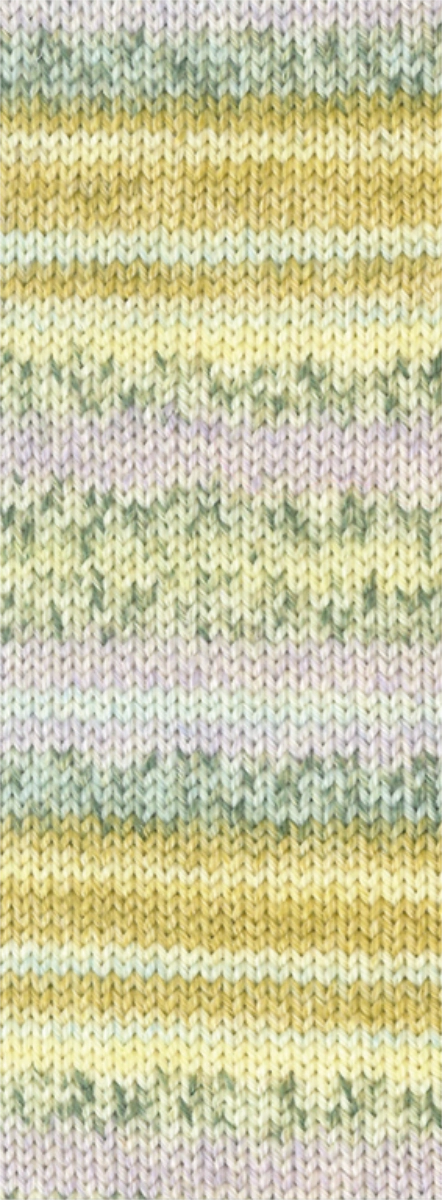 Meilenweit 100 MERINO Extrafine PEPE - 4141 Senf/Vanille/Weißgrün/Graugrün/Lila - Lana Grossa