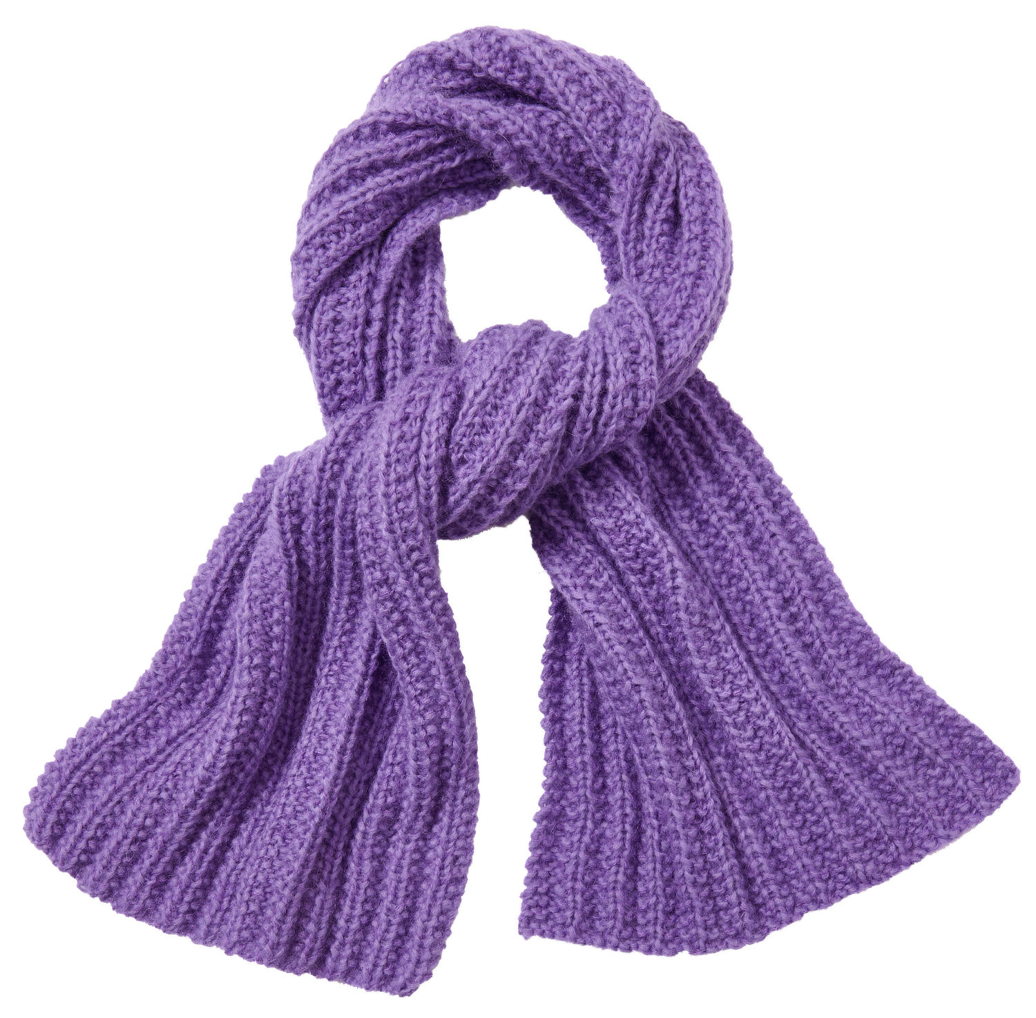 Schal, Streifenstruktur, Vorgeschichtetes Garn, Lila, Winteraccessoire