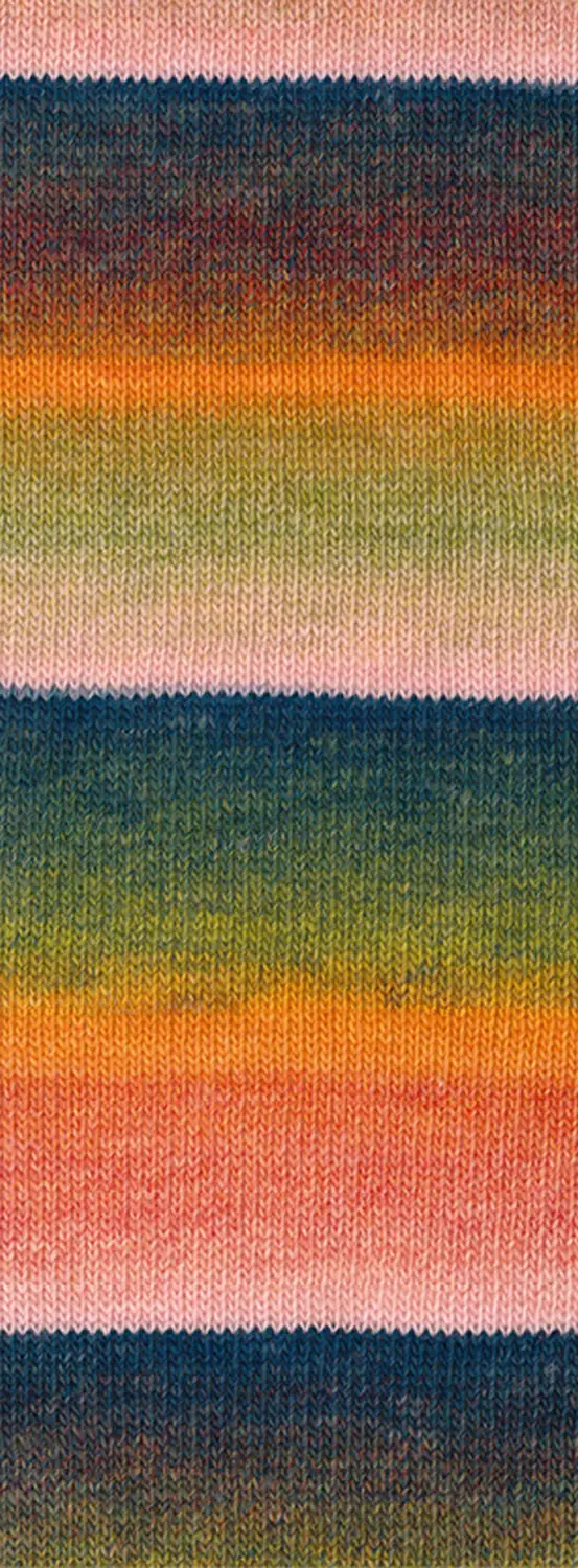 515 Zartrosa/Apricot/Orange/Gelb/Grüngrau/Ocker/Petrol