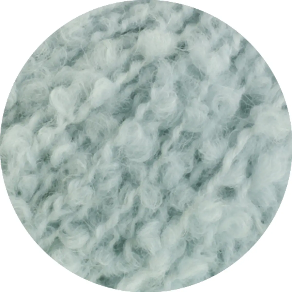 Lana Grossa Orsetto aus 60% Schurwolle (Merino), 40% Alpaka (superfein) in Farbe 001 Weißblau