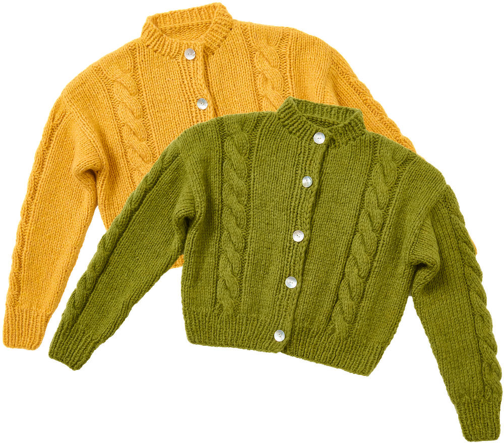 DIY-Wollpaket JACKE MIT ZOPFMUSTER - Brigitte