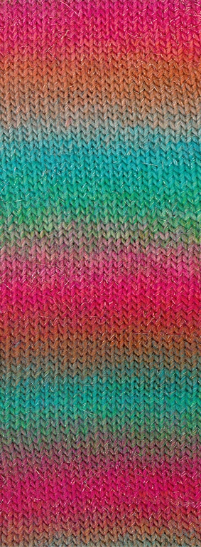 7618 Himbeer/Rost/Graugrün/Türkis/Jade/Fuchsia