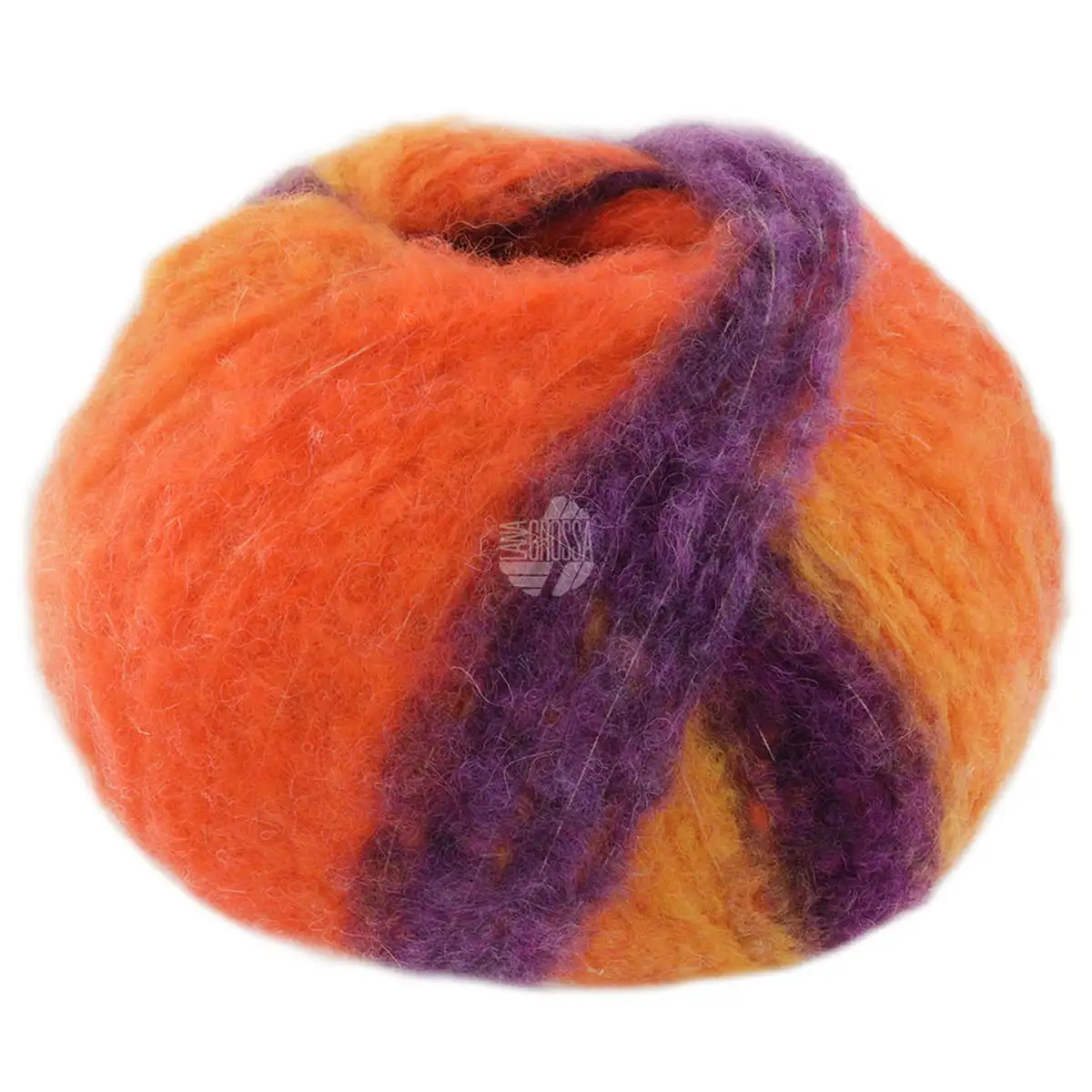 GIGANTE - 002 Dunkelviolett/Gelb/Graulila/Orange/Blauviolett - Lana Grossa