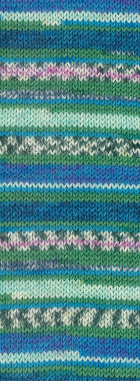 4802 Grün/Ecru/Minttürkis/Kornblume/Tintenblau/Dunkelgrau/Flieder