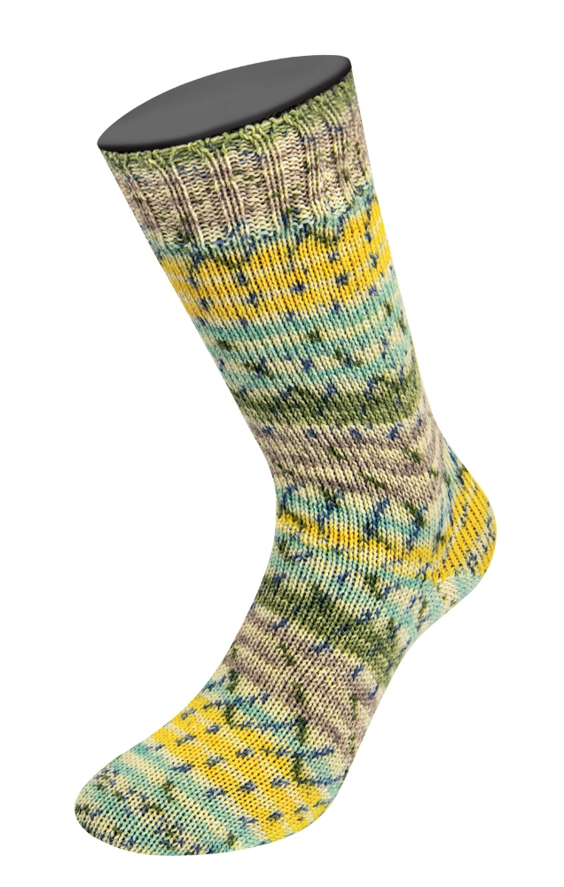 Socken, Gemustert, Knöchel-/Wadenlänge, Strickmuster, Farbenmix