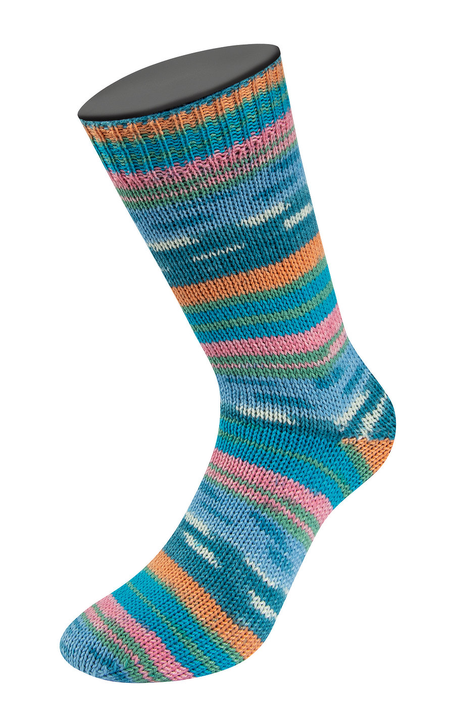 3588 Grün/Türkisblau/Apricot/Petrol/Weiß/Hellblau/Rosa