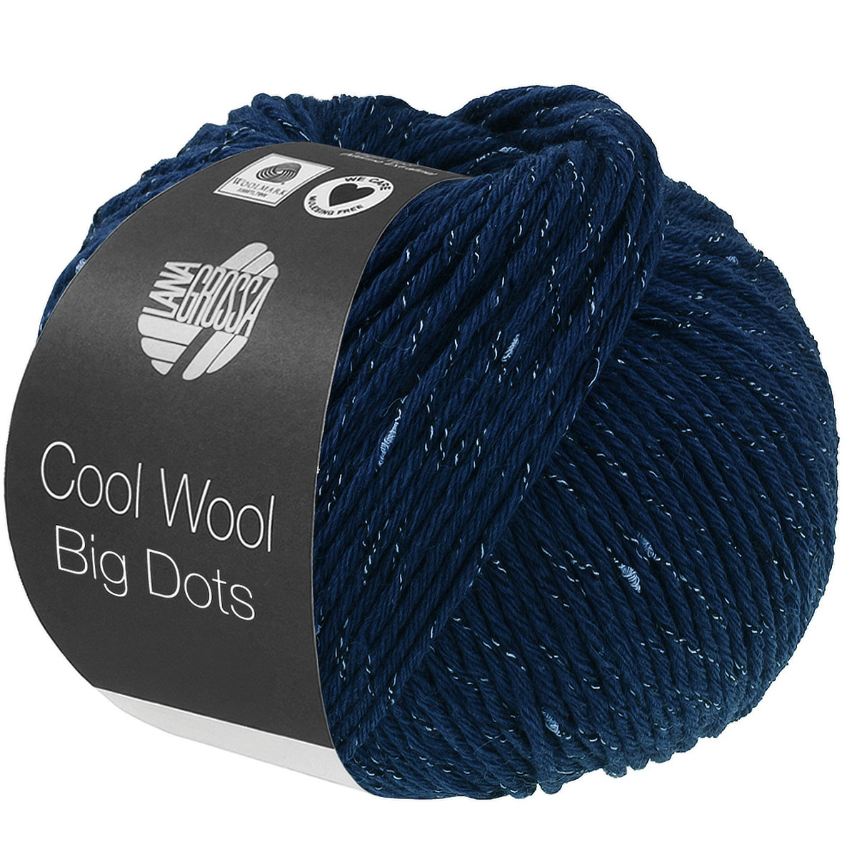 Wolle, Big Dots, Navy, Blau, Kordelgarn