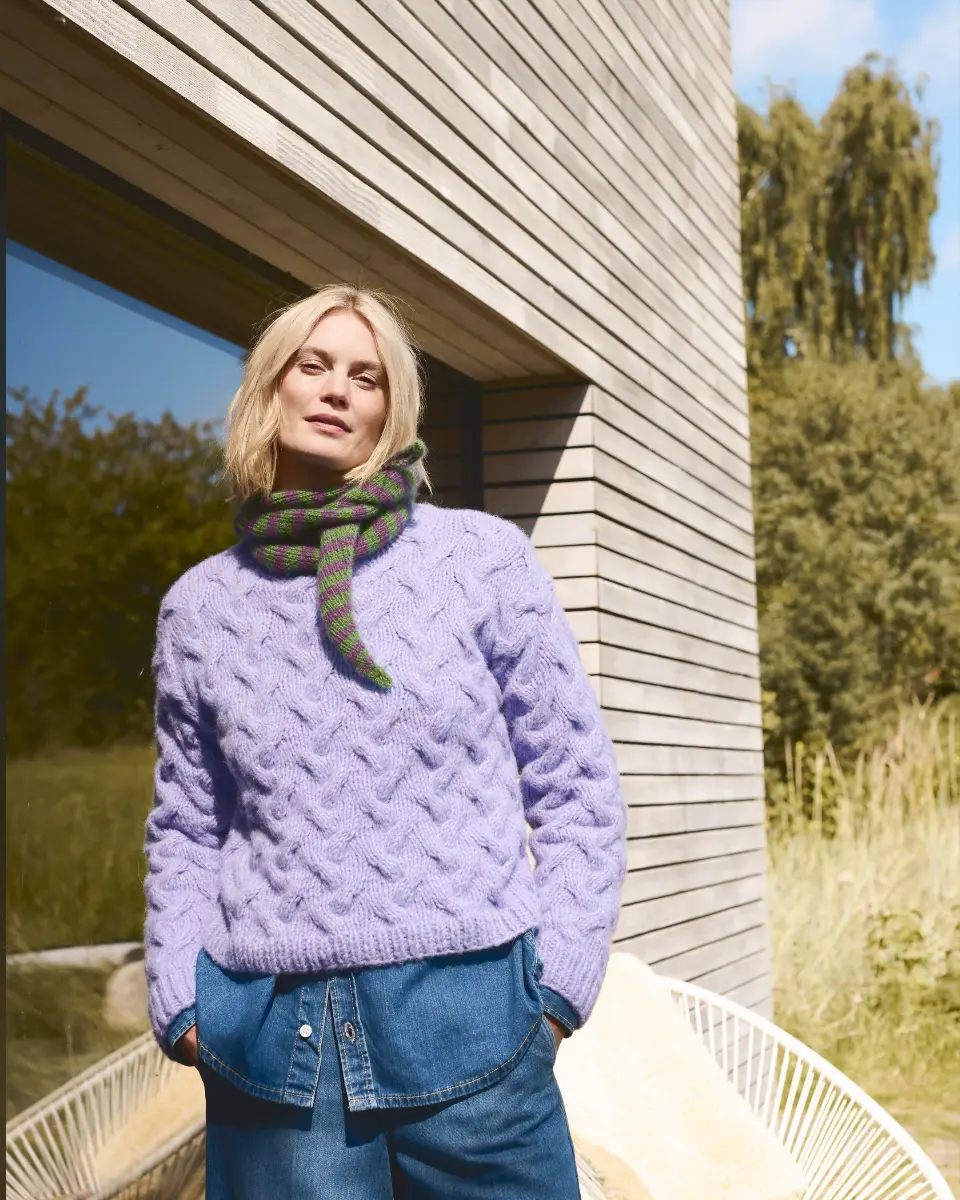 DIY-Wollpaket ZOPF-PULLOVER Fb. XXL - Brigitte