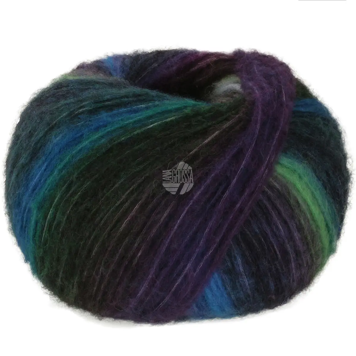 BOMBA - 006 Flaschen-/Opalgrün/Aubergine/Nachtblau/Dunkel-/Blaupetrol - Lana Grossa
