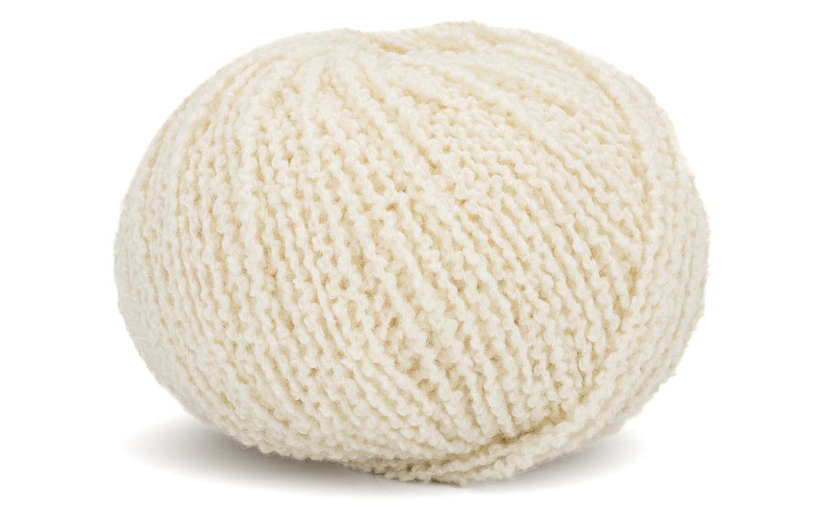 Wolle, Strickgarn, Naturweiß, Ball, Garnknäuel