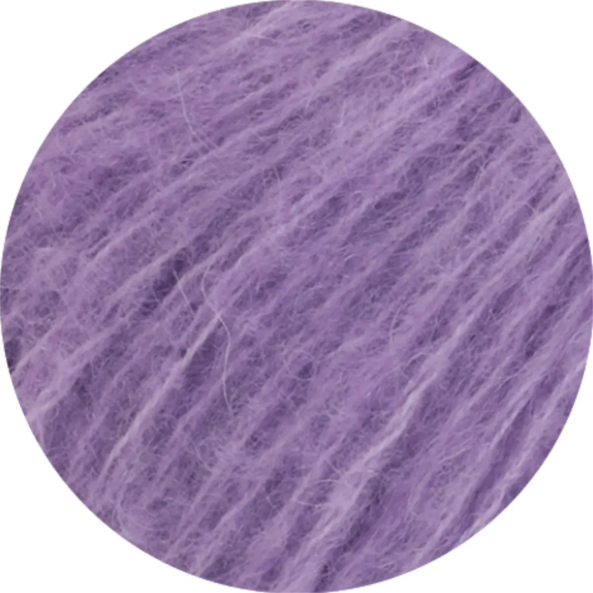 Lana Grossa Mohair Di Gio aus 55% Mohair (Superkid), 45% Schurwolle (Merino superfein) in Farbe 001 Fliederlila