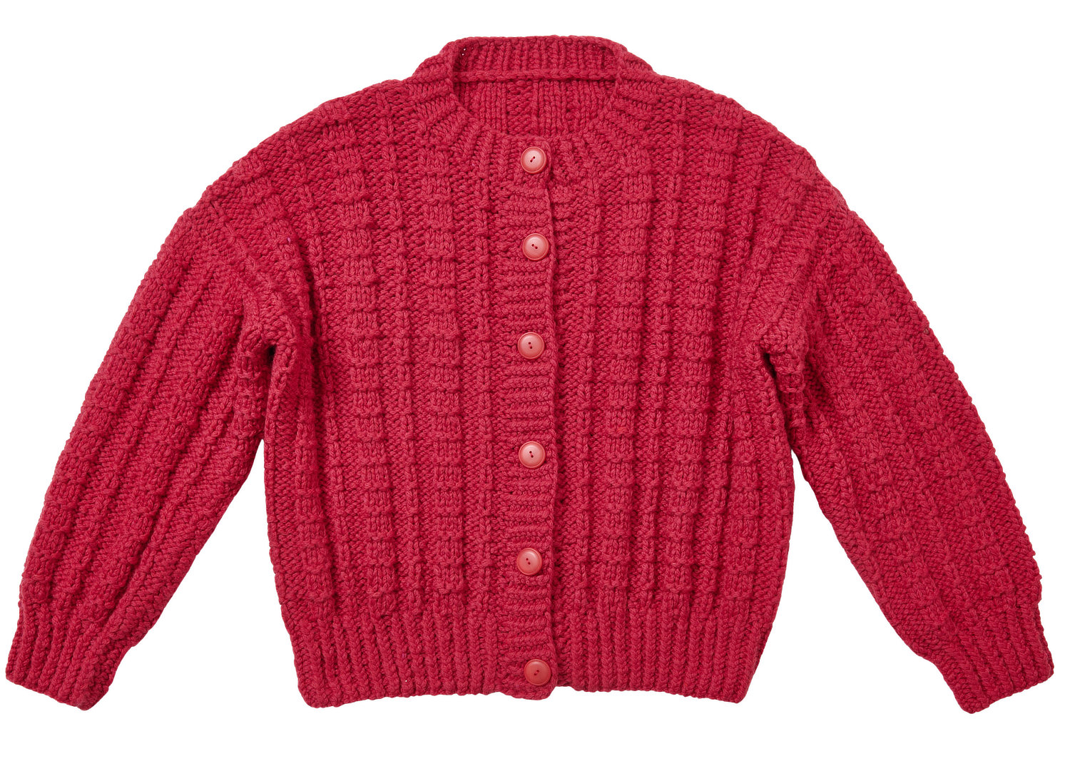 Strickjacke, Cardigan, Knopfleiste, Roter Pullover, Kuschelig