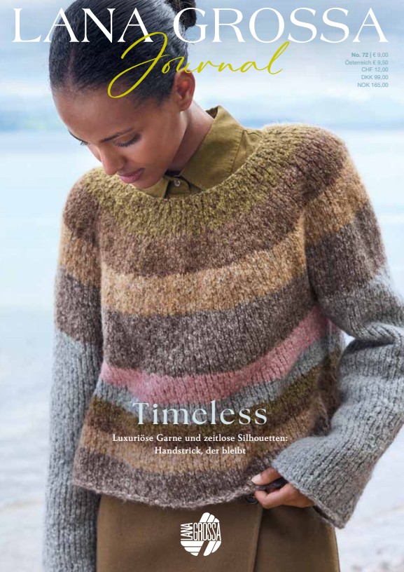 Strickpullover, Mehrfarbig, Oversized, Kragen, Strickstruktur