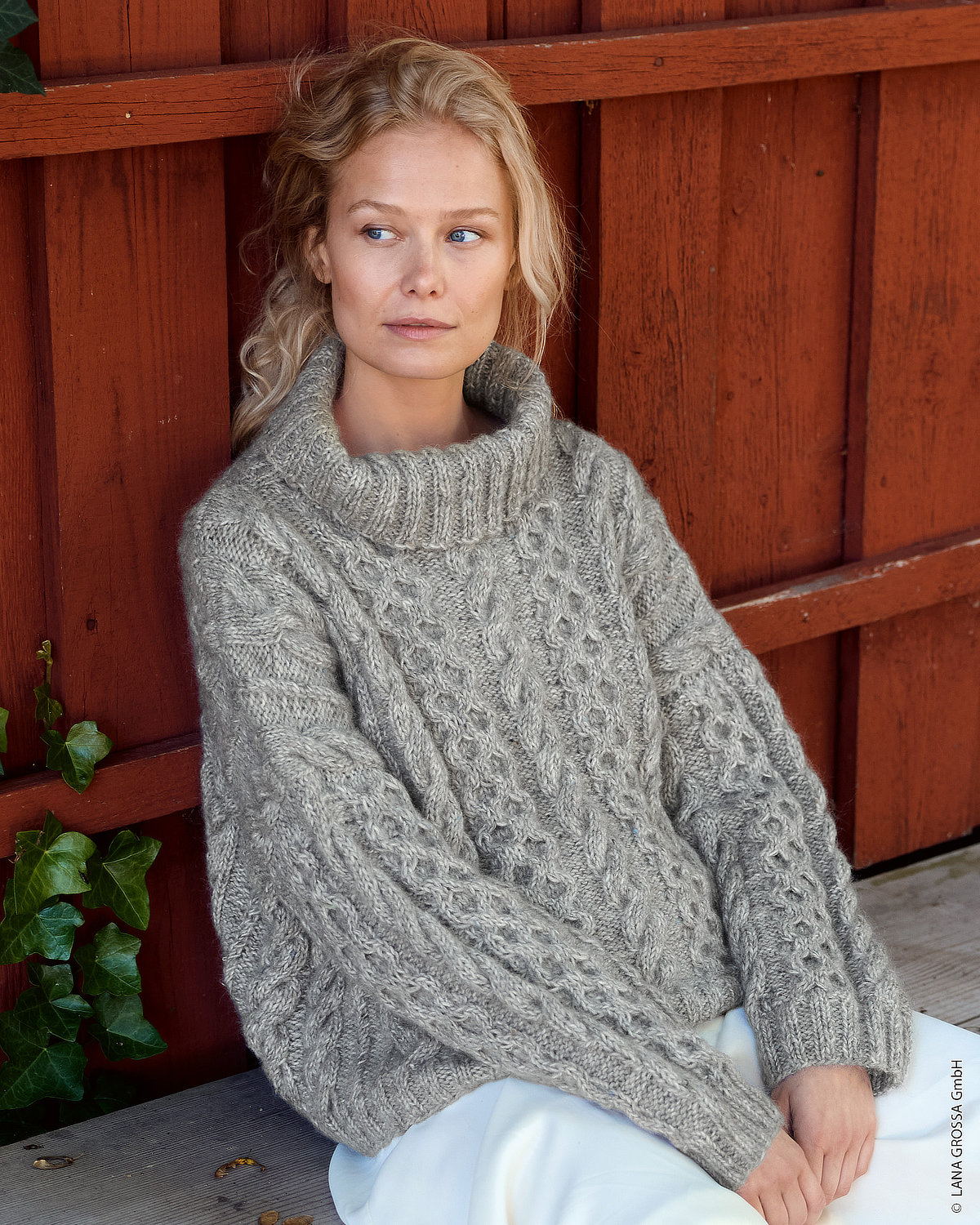 Kleidungsstück, Pullover, Strickpullover, Graue Wolle, Kabelstrick