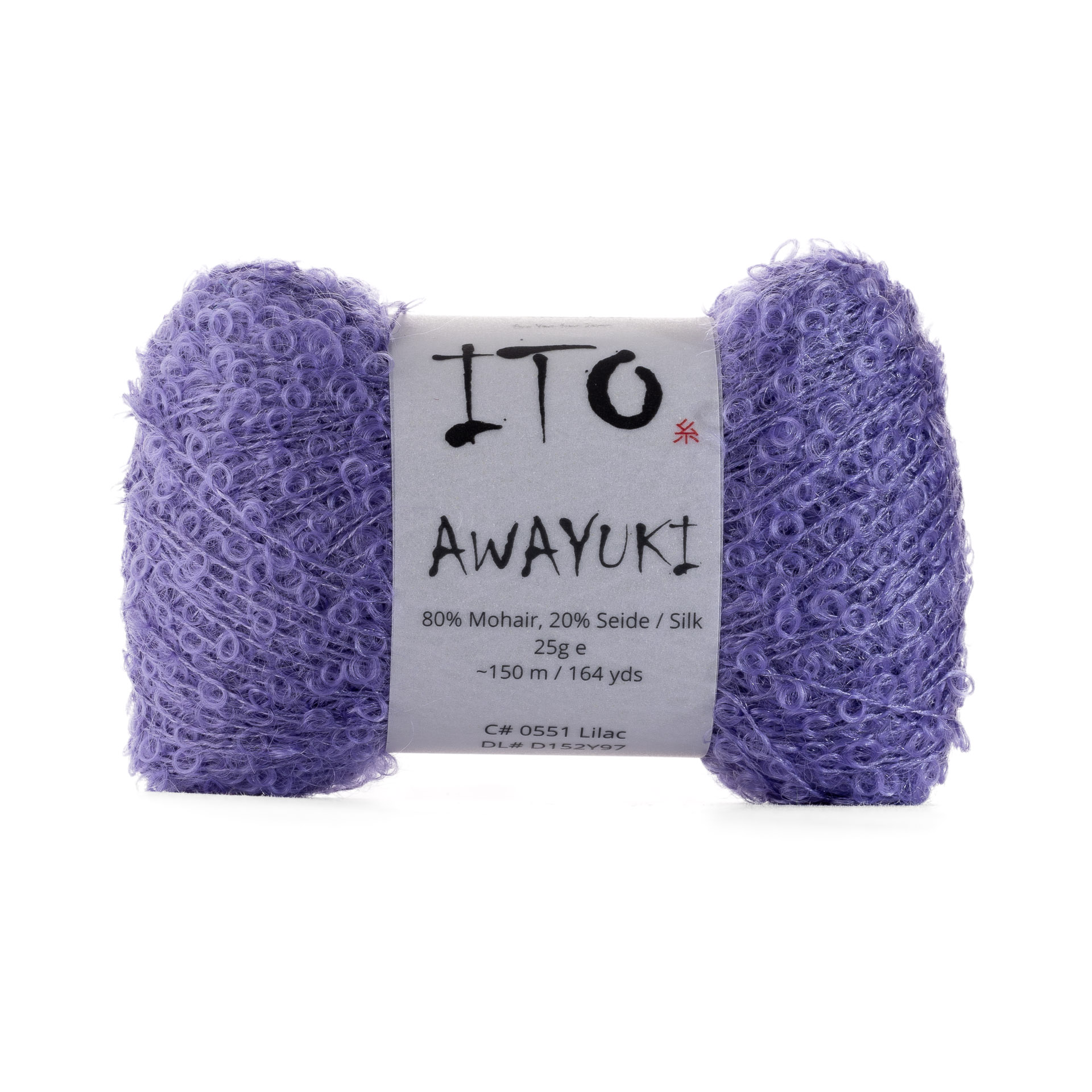 Wollgarn, Mohair, Seide, Lavendel, Bobbelgarn