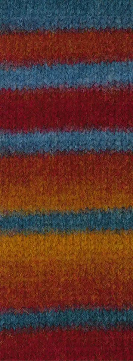 019 Stahl-/Graublau/Ocker/RotbraunWeinrot