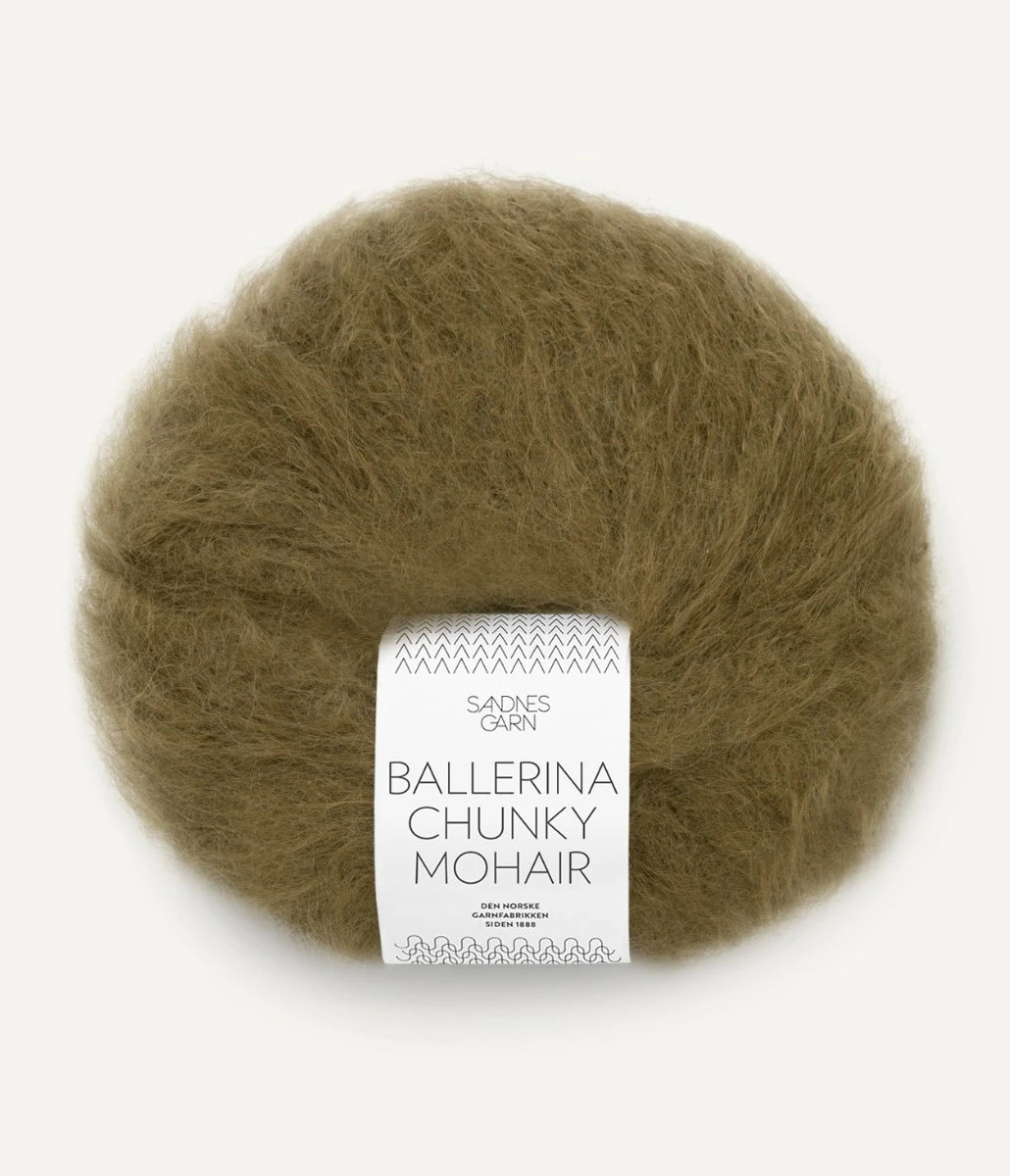 Ballerina Chunky Mohair - 9873 Dark Olive - Sandnes