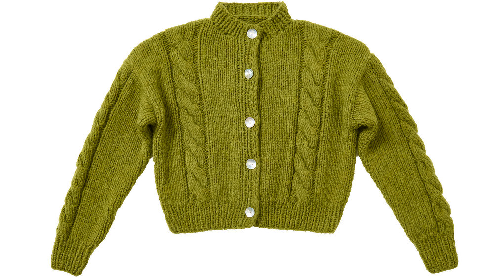 DIY-Wollpaket JACKE MIT ZOPFMUSTER Gr. M - Brigitte