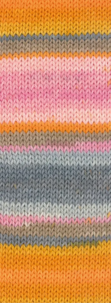 132 Orange/Dottergelb/Lachsorange/Grau/Graubeige/Zartrosa/Rosa/Nelke/Hellgrau Gestreift