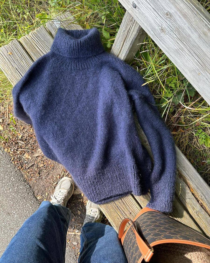 Pullover, Rollkragenpullover, Strickware,  Marineblau, Pullover