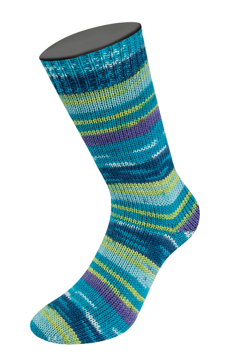 3582 Türkisblau/Minttürkis/Limette/Dunkelblau/Weiß/Blauviolett