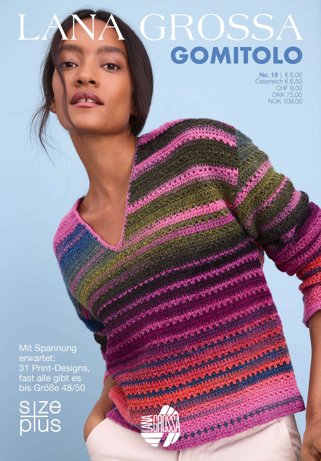 pullover, gestreift, gestrickt, V-Ausschnitt, multicolor