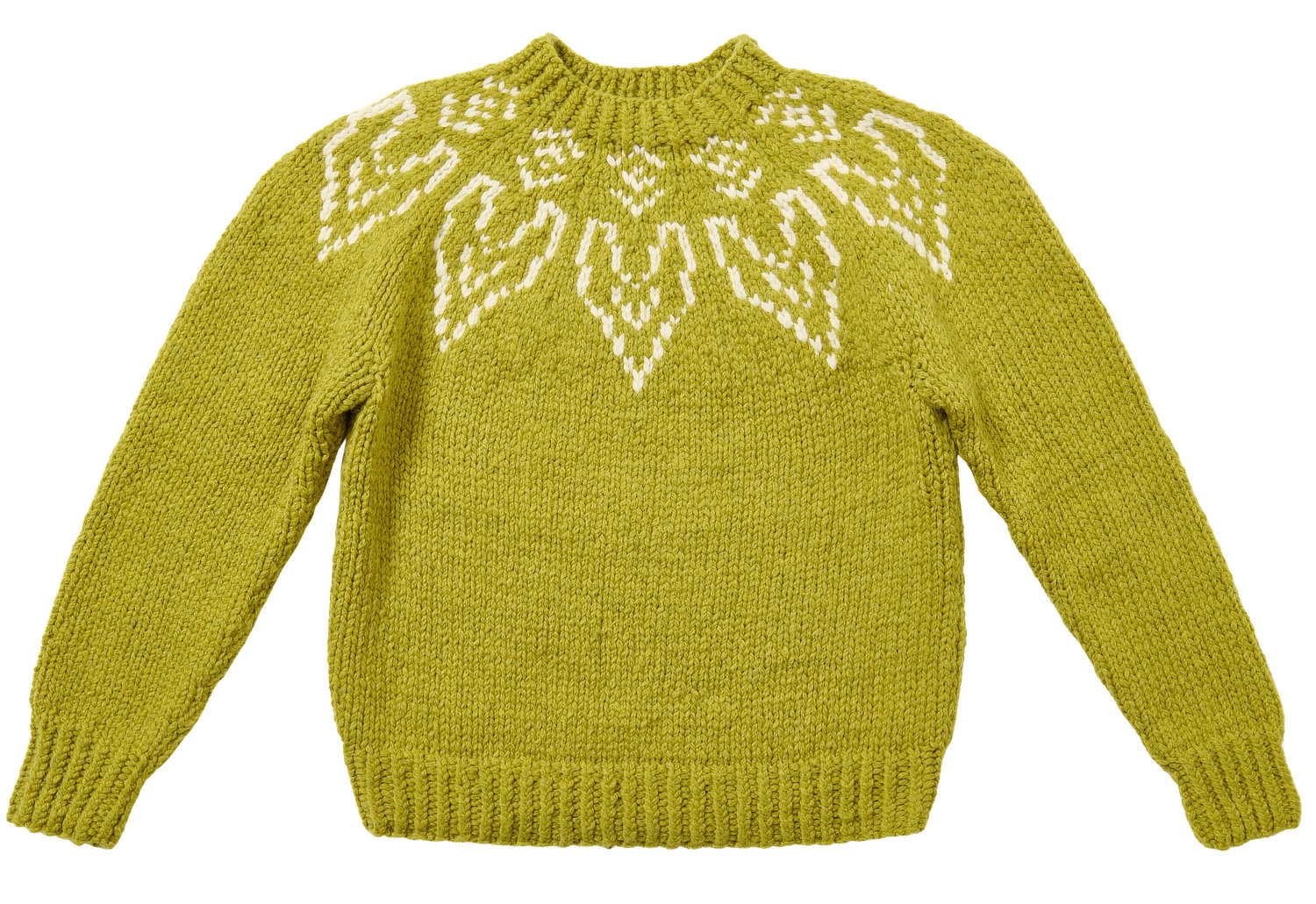 Pullover, Weste, Strick, Gelb, Muster