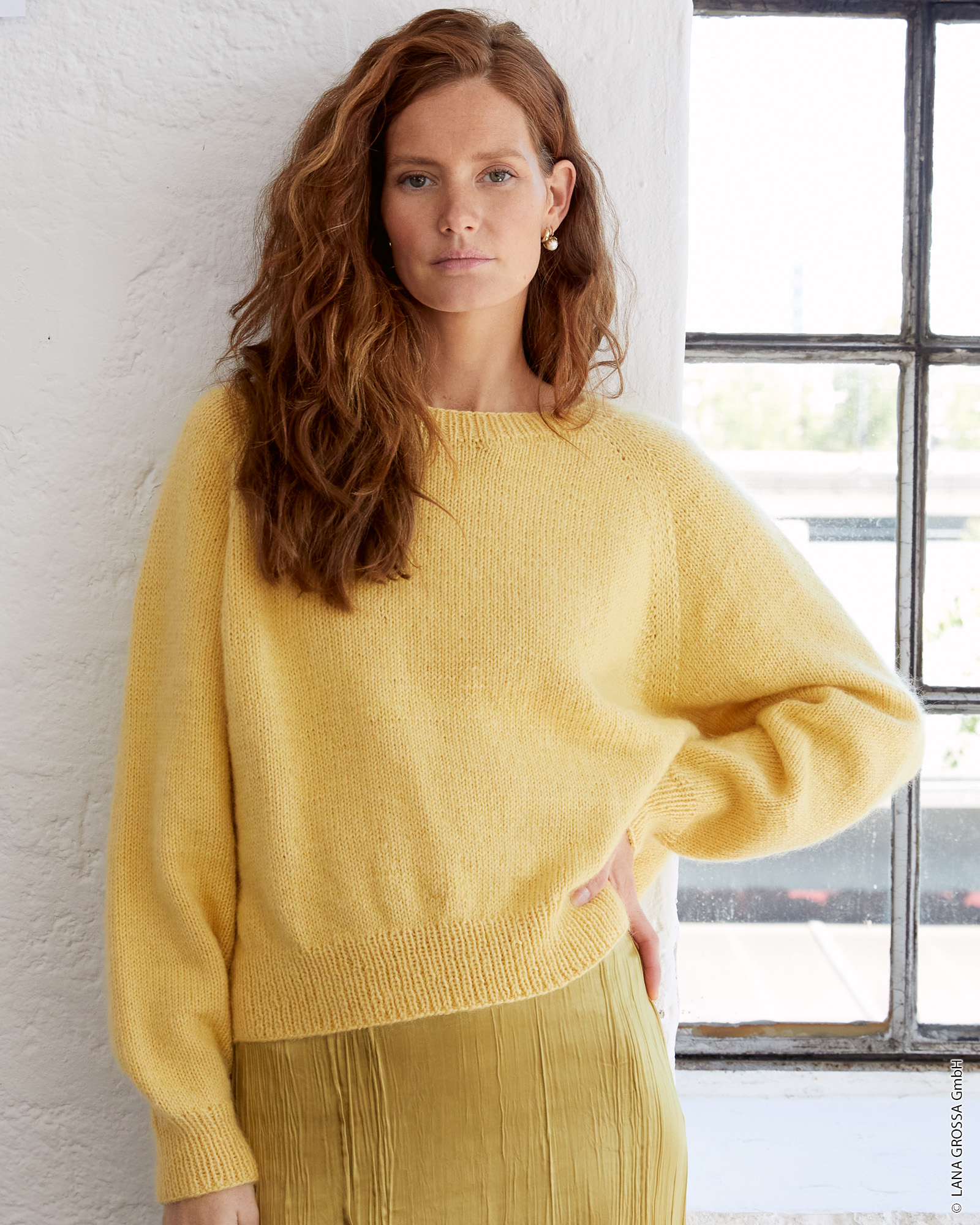 Pullover, Wolle, Gelb, Übergröße, Strick