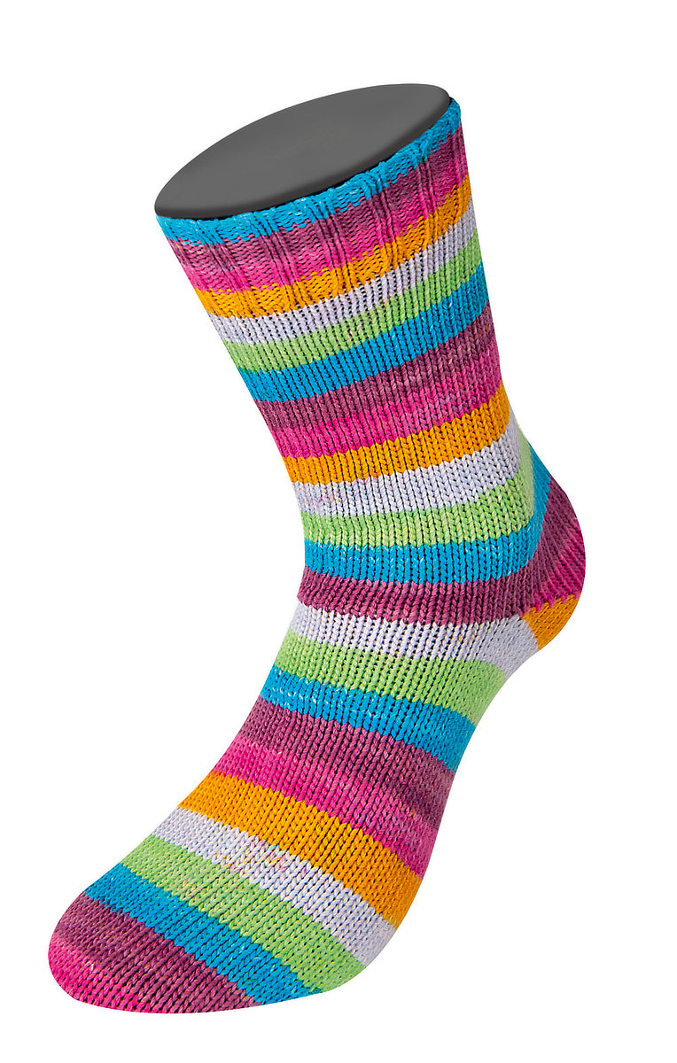 Socken, Streifen, bunt, Knöchelhoch, Stoffsocken