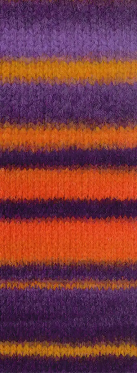 GIGANTE - 002 Dunkelviolett/Gelb/Graulila/Orange/Blauviolett - Lana Grossa